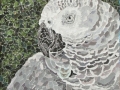 Mirage African Grey Torn Paper Collage Tamara Jaeger