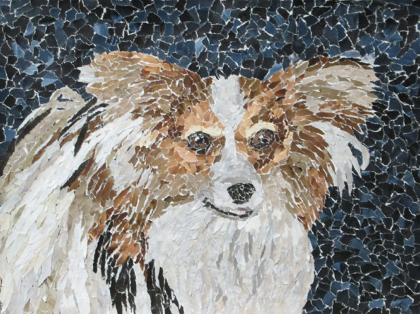 Emmie Papillon custom pet portrait