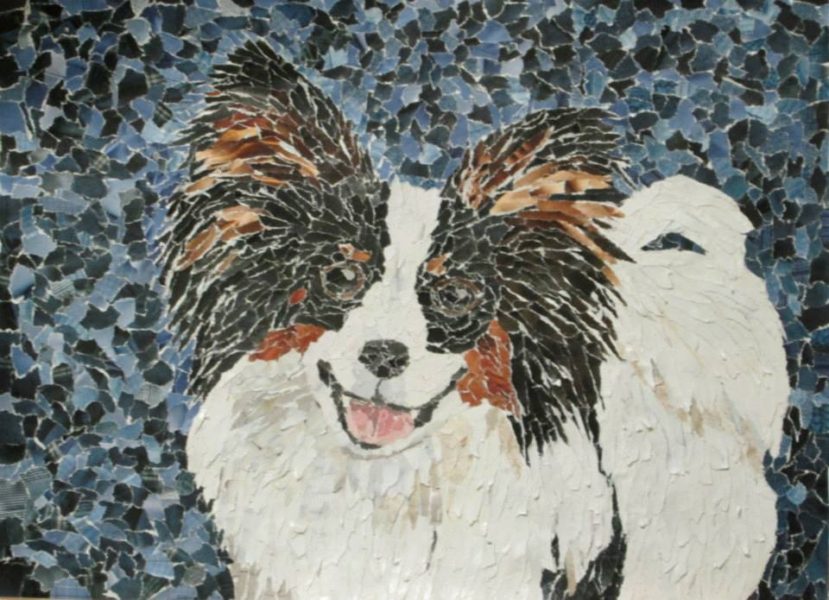 "Windi" Papillon dog custom pet portrait by Tamara Jaeger