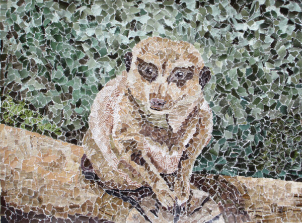 Imagine That Meerkat torn paper collage by Tamara Jaeger