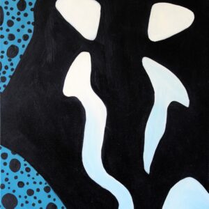 Poison Dart Frog 2 abstract oil painting by Tamara Jaeger