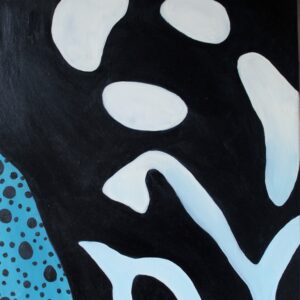 Poison Dart Frog 1 abstract oil painting by Tamara Jaeger