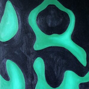 Poison Dart Frog 3 abstract oil painting by Tamara Jaeger