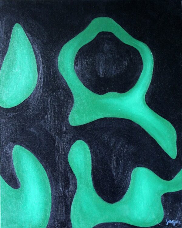 Poison Dart Frog 3 abstract oil painting by Tamara Jaeger