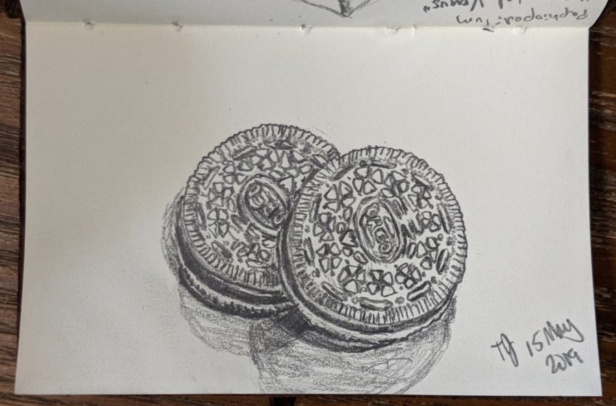 Oreo cookie sketch by Tamara Jaeger