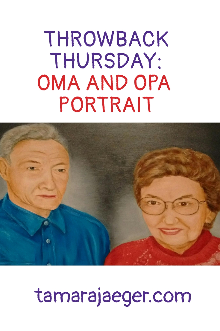 Oma and Opa oil painting portrait by Tamara Jaeger