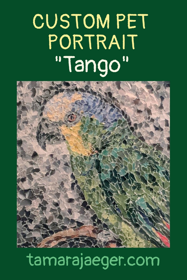 Tango Amazon Parrot Custom Pet Portrait