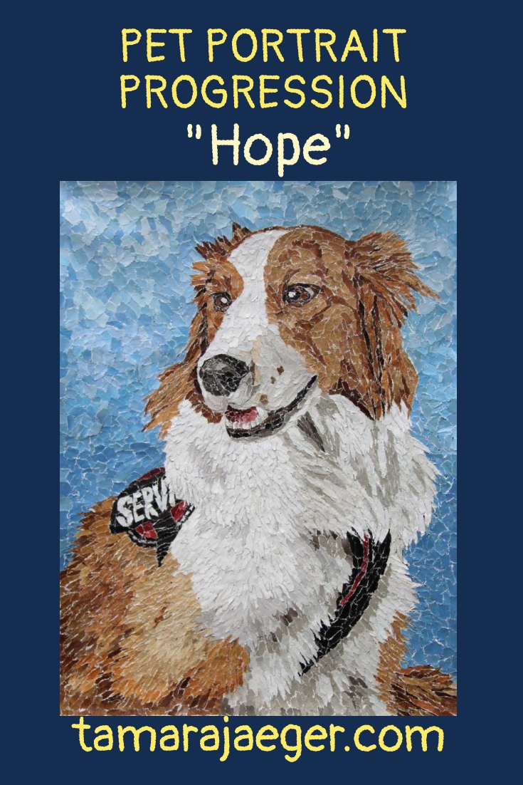 Hope custom pet portrait progression