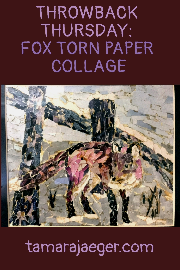 Fox torn paper collage throwback thursday