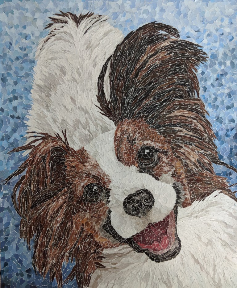 Grendel papillon dog custom pet portrait