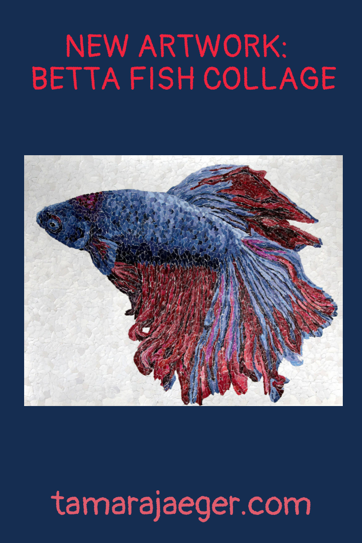 betta fish collage torn paper cover image